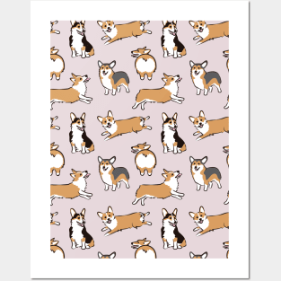 Corgi Pink Posters and Art